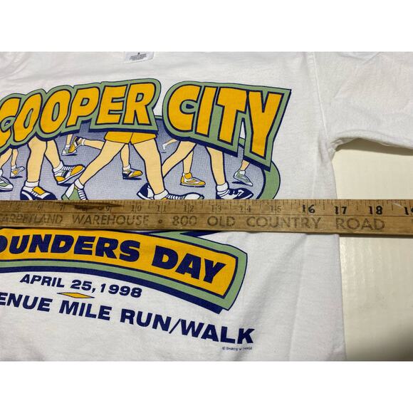Cooper City Founders Day Marathon 1998 Vintage white t shirt size Small - Picture 4 of 6